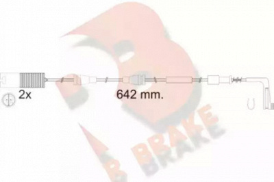 R BRAKE 610538rb -  Сигнализатор, износ тормозных колодок